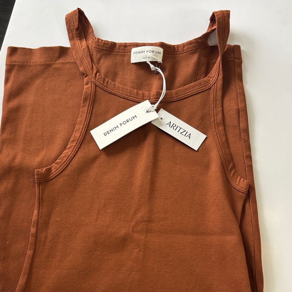 Aritzia Denim Forum Copper Sleeveless Top